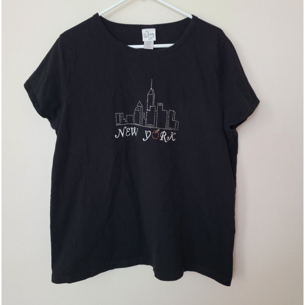 Fashion Bug New York Skyline Black Tee Size 1X
